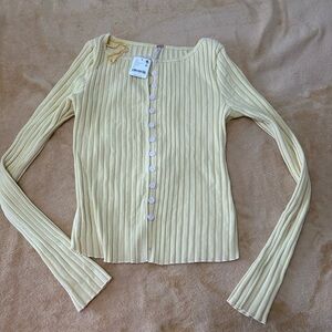 Pastel Yellow Free people sweater